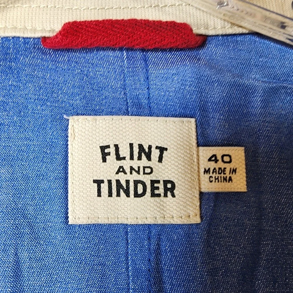 Flint and Tinder Lightweight‎ Cotton Blazer Jacket Mens 40 US *M-L Washed Sand